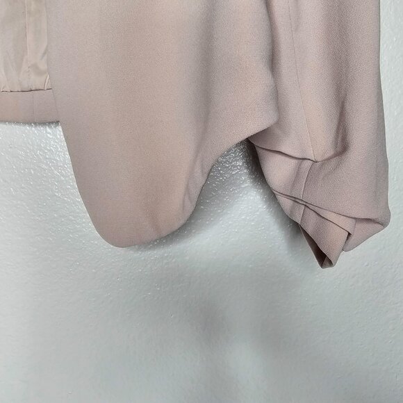 Lulus S Beige Open Blazer Jacket Cardigan Office Chic Career Professional Classy - Picture 2 of 6